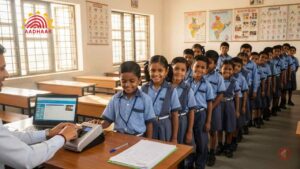 Special Aadhaar Camps in AP Schools – Students updating Aadhaar details
