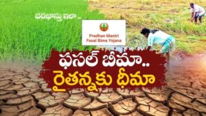 Crop insurance box with premium rates for Indian farmers in Telugu