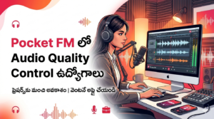 Pocket FM Audio Quality Control Job for Freshers checking podcast audio quality - Teluguways.com