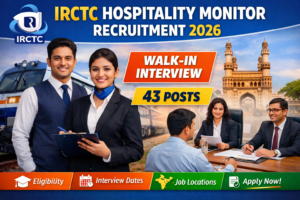 IRCTC Hospitality Monitor Recruitment 2026 Walk in Interview for 43 Posts - Teluguways.com