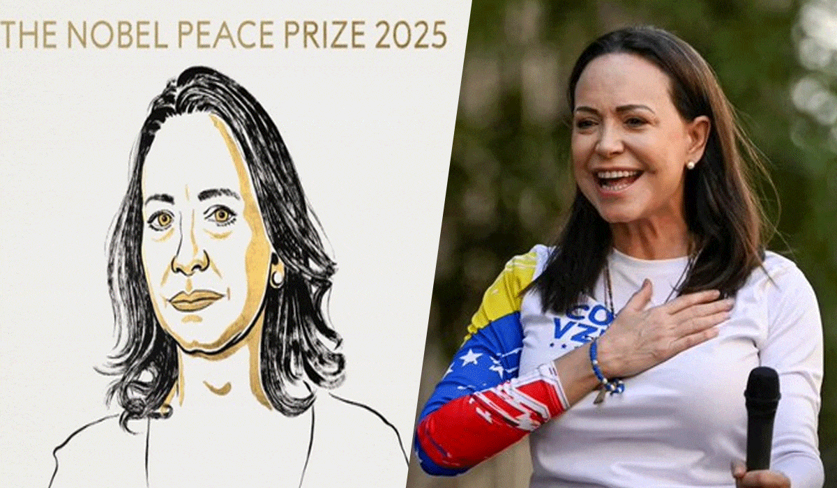 María Corina Machado receives the 2025 Nobel Peace Prize in Oslo for her fight for democracy and human rights. 🌍✨