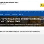 DSSSB MTS Recruitment 2025 notification details in Telugu for 10th pass government job aspirants
