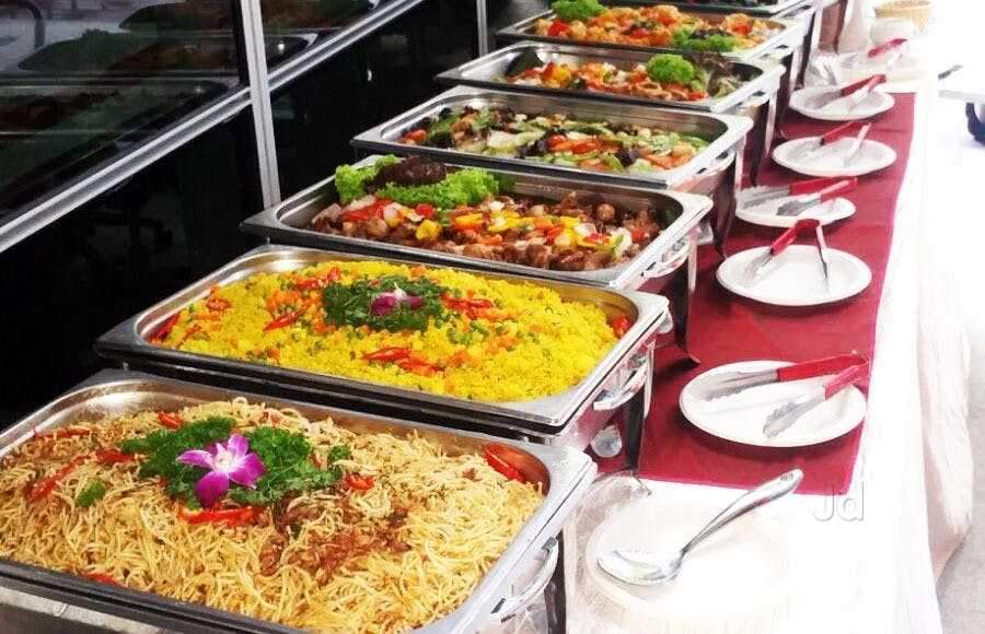 High income canteen business earning setup with food counter and customers