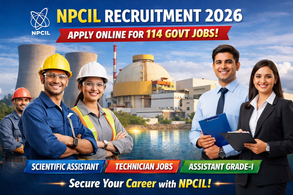NPCIL Recruitment 2026 Notification for 114 Government Jobs Apply Online