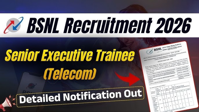 BSNL SET Recruitment 2026 Notification Eligibility Salary Apply Online